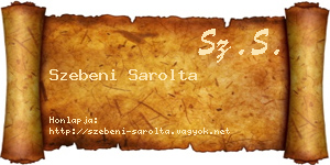 Szebeni Sarolta névjegykártya