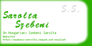 sarolta szebeni business card